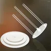 Bakeware Araçları Çok Katmanlı Kek Destek Çerçeve Kiti Yüzlü Dübel Çubuk Ayırıcı Plaka Aracı Pişirme Malzemeleri