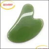 Pietre da massaggio Rocce Avventurina Giada Guasha Board Raschietto in pietra naturale Gua Sha cinese Strumenti per il corpo Healare Drop Delivery Healt Dhvzt