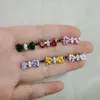 New Fashion Trend Simple Bow Ring Exquisite Colorful Ruby Open Ring Ladies Versatile Romantic Luxury Jewelry Gift