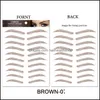 Tatouages temporaires Autocollants De Sourcils Imperméables Autocollant De Transfert Hairlike Toilettage Sha In Arch Style Pour Femmes Et Filles Drop Delivery Dhiav