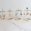 Bougie rotative bougeoir tasse couvercle créatif ins style chevet chandelier verre métal décoration