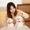 Hot 1 pz 23 cm/28 cm Simulazione Peluche Bichon Frise Cane Giocattolo Farcito Corea Realistico Cucciolo di Cane Giocattoli Per I Bambini bambini Regalo Di Compleanno