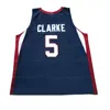 Maglia da basket personalizzata Terrence Clarke #5 High School Brewster Ed Memories Taglia S-4XL 5XL 6XL