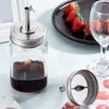 Kitchen Storage -2 Pieces Jar Oil Spout Lid Pour Dispenser Regular Mouth With Caps Compatible Mason