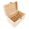 Bouteilles de stockage 22 emplacements Protecteur de boules de rouleau de caisse en bois d'huile essentielle