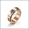 Wedding Rings Rotatable Cat Couple Ring Stainless Steel Spinner Animal Love Promise Band For Men Woman Anniversary Jewelry Gift 1912 Dhq4R