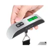 V￤gningsskalor Mini Electronic LCD Display 10g/50kg Portable Digital Hanging Weight Scale Lage Spring With Hook ZL0050 Drop Delive DHL2S