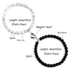 Strand Lovers Bracciali Set Charm Magnete a forma di cuore Braccialetti da uomo 6mm Perline in pietra naturale Coppia Bracciale Yoga Gioielli per regalo di amici