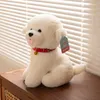 Hot 1 pz 23 cm/28 cm Simulazione Peluche Bichon Frise Cane Giocattolo Farcito Corea Realistico Cucciolo di Cane Giocattoli Per I Bambini bambini Regalo Di Compleanno