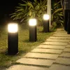 Thrisdar 60cm E27 Kare Açık Bahçe Yolu Çim Lambası Villa Avlu Stand Pillar Işık Modern Park Peyzaj Bullard