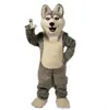 Hot New Wolf Mascot Trajes Halloween Dog Mascot Charact Holiday Head Fanche Party Fantaspume Tamanho do adulto Anivers￡rio