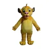 2022 New Lion King King Simba Mascot Costume Costume Fancy Costume Anime Kits for Halloween Party Event