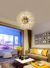 Pendant Lamps Nordic Modern Firefly Lights Round Explosion Hanglamp G9 Gold Led Bedroom Home Decoration Hanging Lustre Salon