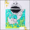 Toalha Crian￧as Capuzes Banho de praia Cartoon impresso Super absorvente crian￧as 16 anos Piscina nadar de nata￧￣o Poncho Cape Drop Deliver