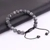 Strand Design Simples Men Bracelets Matte Color Natural Stone Bad Raed Fried Bracelet Jewelry Gift