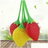 Tea Strainers Stberry Sile Infuser Strainer Red Yellow Teabag Kettle Loose Leaf Ball Herbal Spice Filter Wvt0327 Drop Delivery Home Dhgeb