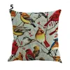 Capas de pássaros bonitos de travesseiro decorativo de 45x45 cm para sofá de cadeira de carro 1 peça de vistas naturais de poliéster na fronha