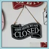 Novelty Items Wooden Open Closed Sign Coffee Shops Wood Hanging Double Sided Vintage Business Signs For Shop Door Window Rra12881 Dr Otxq0