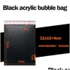 Present Wrap 50st Black Poly Bubble Mailers POLLED CLEVER BK Fodrade PolyMailer V￤skor f￶r f￶rpackning Maile Self Seal Drop Delivery Home Dh75U