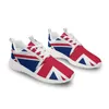 Union Jack Flag Print Sneakers Athletic Sport Tennis Running Gym Shoes For Womens Mens