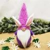 부활절 토끼 Gnome Faceels Bunny Dwarf Doll Plush Rabbit Dwarf 휴일 파티 테이블 장식 홈 액세서리 선물