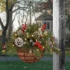 Christmas Decorations Hanging Basket Garland Day Artificial Sling LED Lights 2022 Est