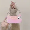 Nya lyxfall Ins Korean Beads Armband Underarm Bag Dazzle Gradient Laser Peat Case For iPhone 14 13 12 11 Pro Max Cute Handbag Cover