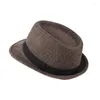 Basker retro stil gentleman britain hatt jazz topp cowboy casual vintage unisex