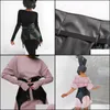 Belts Black Pu Leather Belt Buckle Corset Women Spring Fashion Slim Streetwear Elegant Ladies Corsets Drop Delivery Accessories Dhqua
