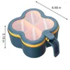 스푼이있는 플라스틱 조미료 1 개 in 1 플라스틱 조미료 상자 4 개 보관 병 4 개 칸막란 항아리 냄비 조미 컨테이너