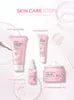 4pcs/Set Cherry Blossom Sakura Skin Set Set Collagen Eye Cream Cream Face Cleanser Тонер для лица красавица с подарочной коробкой с подарочной коробкой