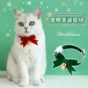 Hundhalsar Spring Festival Christmas Velvet Hand-Tie Bow Tie Anti-Suffocation Buckle Pet Cat Collar Eye Bell