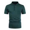 Polo da uomo Casual in cotone Pullover da uomo traspirante Nero Verde Rosso Slim 130