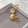 Luxury Pearl Earring Designer Jewelry For Women Gold Love Earrings Letter Dangle Ear Rings F Hoops Chram Piercing Aretes With Box Bracelet