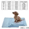 Kennels Pens Dog Pad Cooling Summer Dogs Pades Cat Blanket Sofa Breathable Pet Bed Washable Small And Medium Drop Delivery Home Ga Dht8B
