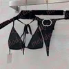 Costume da bagno sexy perizoma bikini da donna reggiseno imbottito costumi da bagno costume da bagno con fasciatura a lettera con diamanti