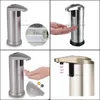 Vloeibare zeep dispenser matte infrarood bewegingssensor roestvrijstalen schotel hand voor badkamer/keuken waterdichte rrf12856 drop levering otmlx