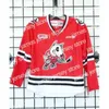 Хоккей в колледже носит NIK1 2016 настройка OHL Niagara Icedogs Jersey Mens Womens Kids Black White Red Hockey Cheape Jerseys Custom Любое имя любое № Goalit Cut Cut