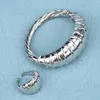 Braccialetto di colore argento italiano per le donne Design di dichiarazione Bracciale a mano e anello per polsini 2 pezzi Set di gioielli Regali per feste nuziali