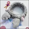 Headband Deer Horn Face Washing Women Facial Makeup Headbands Cosmetic Hairlace For Spa Shower Drop Delivery Hair Products Accessorie Dhavt