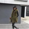 Pelliccia da donna Il gilet da donna Imitazione High Street Giacca di media lunghezza di grandi dimensioni Gilet Autunno Inverno Donna