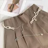 B￤lten Pearl String midjeband Kvinnors Casual Korean modekl￤nning Skjorta dekoration midje kedja bror elegant lyxinsatsvindb￤lte