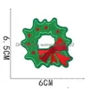 Nozioni di cucito Strumenti Elemento di Natale Lettera Ricamo Babbo Natale Albero di Natale Alfabeto Ferro per abbigliamento Borse Scarpe Fai da te Drop Dhqep