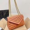 حقائب بالجملة مصمم حقائب نسائية Loul سلسلة حقائب الكتف Crossbody رسالة تصميم العلامة التجارية ألوان جديدة مع صندوق