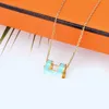 Designer necklace pendant western luxury jewelry woman initial necklaces for women trendy drip oil plated gold necklace mens chain jewellery necklaces for men