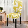 Stoelhoesjes Eenvoudige kleurrijke streeppatroon Print Stretch Cover High Back Dust proof Home Dining Room Decor Stoelen Living Bar Stool