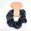 Crown Cover Card Party Favor Crystal Satin Large Scrunchie Wedding Party Gift Fashion Solid Color Set Hair Rope new tt1216