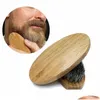 Szczotki do kąpieli gąbki płuczki sublimacja szczotki naturalne ekologiczne męskie męskie styl hairdressing grzebień z litego drewna broda dh1rr