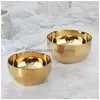 Bowls 1Pc 304 Stainless Steel Rice Noodle Ramen Rose Golden Sier Color Double Layer Insated Container Kitchen Products Drop Delivery Dhwfh