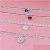 Cat Collars Leads Pet Rhinestone Collar Shiny Jewelry Diamond Love Pendant Dog Bling Necklace Decoration Puppy Supplies Chihuahua Dheai